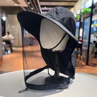 Outdoor Anti-Mosquito Fishing Hat with Neck Flap and Mesh Net for Men and Women