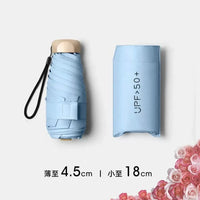 UPF50+ Ultra-Light Compact Sun Umbrella for UV Protection and Rain