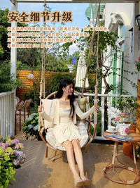 Wufu Balcony Swing Chair Rattan Lounge Indoor Outdoor Hanging Basket Seat