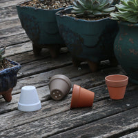 Imitation Ceramic Plastic Flower Pot for Succulents and Seedlings, Round PP Planter
