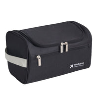 Men's Business Travel Toiletry Bag with Hook, Portable Dry/Wet Separation Wash Bag