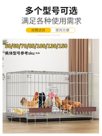 Automatic Cleaning Chicken Coop with Rain Cover and Nest Box for Outdoor and Indoor Use