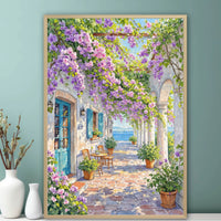 Healing Spring Floral Alley Wooden Jigsaw Puzzle for Adults
