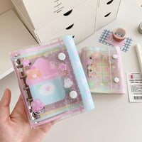 Hisocute M5 Transparent Loose-Leaf Notebook with Double Snap Closure for Students