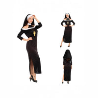 Halloween Nun Priestess Cosplay Costume Set