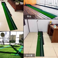 Indoor Golf Putting Green Practice Mat with Putter Set for Home Office