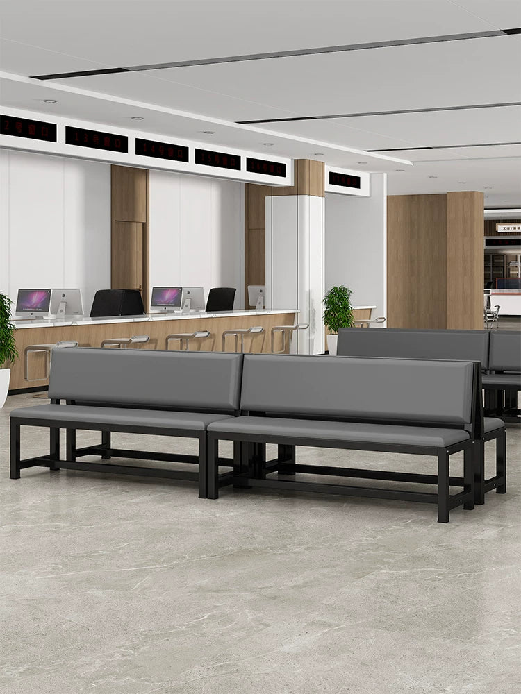 Upholstered Stadium Bench with Backrest for Changing Rooms and Clinics