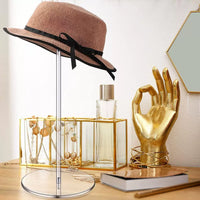 Acrylic Hat Display Stand for Baseball Caps and Duckbill Hats, Desktop Organizer Rack