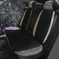 Rhinestone Car Seat Cushion Set - Universal Fit, Non-Slip, Breathable, Bling Decor for Auto Interior
