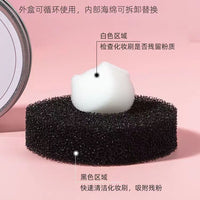 Makeup Brush Dry Cleaning Box with Sponge for Quick Color Switch