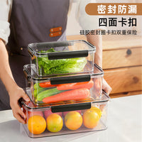 Food Grade Refrigerator Storage Container with Lid - Clear, Airtight, Freezer-Safe for Produce & Leftovers