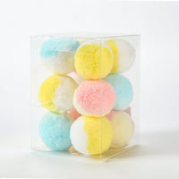 Silent Macaron Plush Cat Toy Balls for Kittens, Self-Amusement Pet Play Set