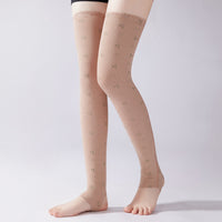 Modal Cotton Footed Calf Socks Thin Non-Slip Over-the-Knee Leg Warmers for Joint Protection