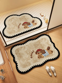 Diatomaceous Earth Bath Mat Super Absorbent Quick Dry Non-Slip Bathroom Floor Mat