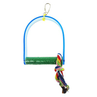 Acrylic Arch Bird Perch with Chew Toy for Parrots, Cockatiels, and Macaws
