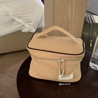 Durable Thick Fabric Cosmetic Bag Portable Travel Large Capacity Toiletry Organizer