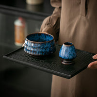 Japanese Ceramic Matcha Bowl Set with Whisk Stand and Spout