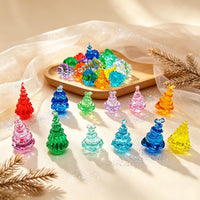 Mini Candy Color Acrylic Christmas Tree Ornaments for Desktop Decoration and DIY Crafts