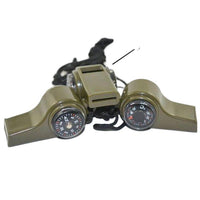 3-in-1 Survival Whistle with Compass and Thermometer for Outdoor Emergency