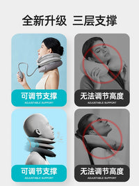 Inflatable U-Shaped Travel Neck Pillow for Airplanes and Neck Support