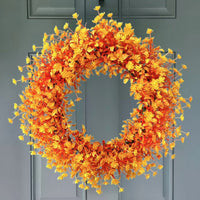 Autumn Eucalyptus Camellia Wreath for Front Door Wall Decor