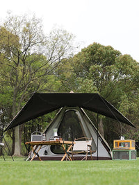 Stoic Outdoor Automatic Pop-Up Pyramid Tent with Blackout Coating for Camping and Overnight Stays
