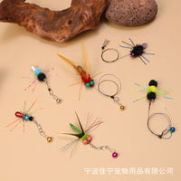Silicone Tentacle Insect Teaser Wand Refill for Cats, Colorful Bug Pet Toy