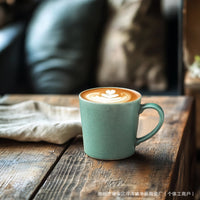Japanese Retro Ceramic Mug 380ml - Large Capacity Coffee Cup for Latte and Drip Coffee