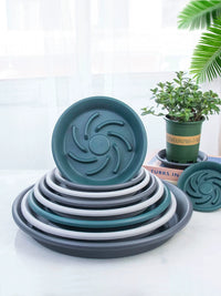 Breathable Resin Plant Pot Saucer with Drainage, Round Base for Potted Plants, Prevents Root Rot