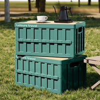 Foldable Plastic Storage Box for Outdoor Camping Car Trunk Organization