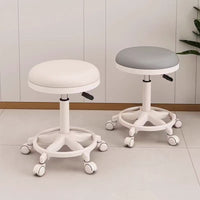 Adjustable Swivel Salon Stool with Backrest for Home Office and Beauty Professionals