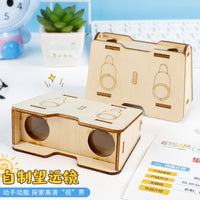 DIY Wooden Binocular Science Kit for Kids, Educational Assembly Toy for Physics Experiments