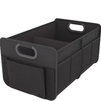 Foldable Car Trunk Organizer with Reflective Strip, Large Capacity Multi-Compartment Storage with Reinforced Handles