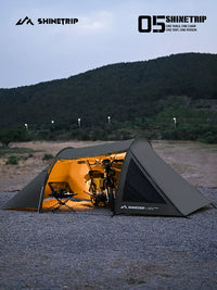 Motorcycle Tunnel Tent for Solo Riders - Lightweight, Waterproof, Sun Protection Outdoor Overnight Shelter