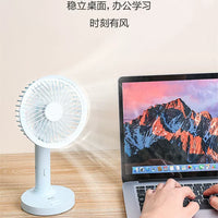 Kangming Rechargeable USB Desk Fan with Phone Holder, Quiet Portable for Home Office Dorm