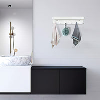 Wall Mounted Key Holder with Mail Organizer and 6 Hooks, Metal Key Rack with Tray for Office and Home