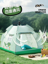 Kids Pop-Up Play Tent with Mosquito Netting for Indoor Outdoor Use