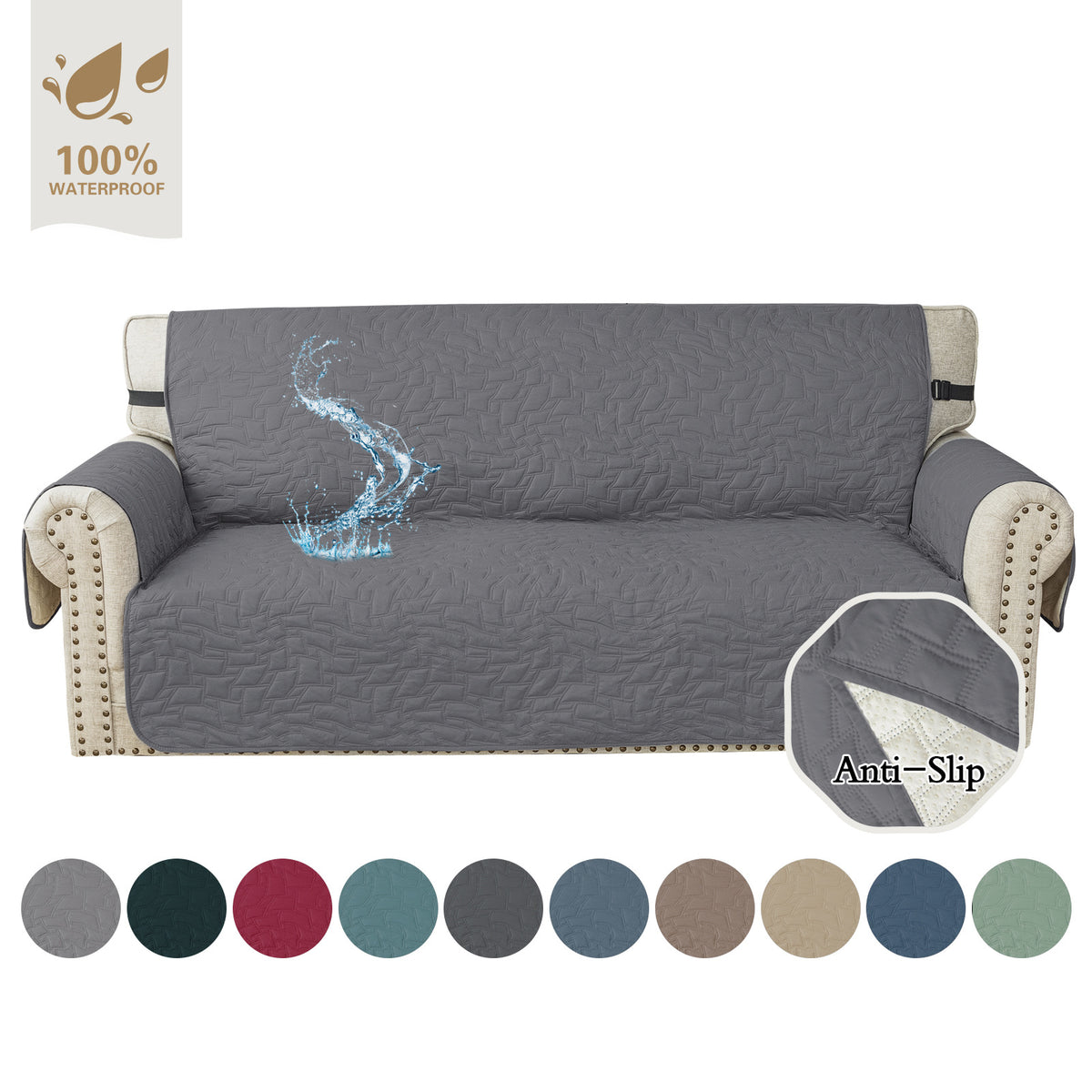 Waterproof Sofa Cover Luxury Sofa Towel Washable Pet Scratch-Resistant Non-Slip Sofa Slipcover