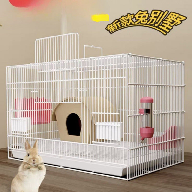 Large Indoor Rabbit Cage with Automatic Waste Cleaning for Guinea Pigs and Small Pets