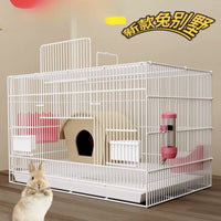 Large Indoor Rabbit Cage with Automatic Waste Cleaning for Guinea Pigs and Small Pets