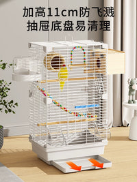 Small Bird Cage for Parrots, Cockatiels, Budgies, Peony, and Sun Conures - Home Use Villa Style