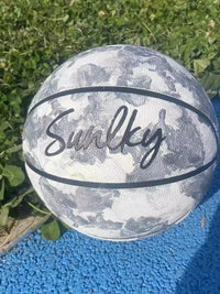 Girls' PU Leather Basketball for Training & Match Play - Sizes 5, 6, 7