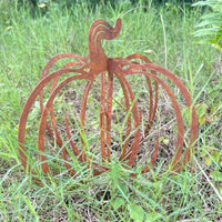 Pumpkin Wind Chime Outdoor Garden Decor Hollow Metal Wind Vane