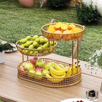 Multi-layer Wrought Iron Fruit Basket for Kitchen and Dining Table