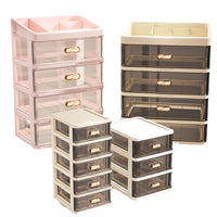Large Capacity Dustproof Cosmetic Storage Box with Drawers for Dresser