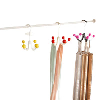 Rotating 6-Claw Hook Hanger for Cabinet Organization - Punch-Free Multi-functional Storage for Bags, Hats, and Underwear
