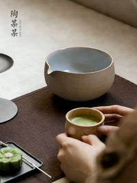 Japanese Ceramic Matcha Bowl for Tea Ceremony and Dessert
