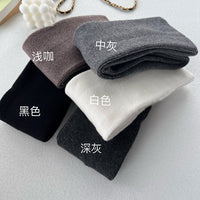 Wool Cashmere Blend Leg Warmers for Women - Solid Color Over-the-Knee Yoga Socks