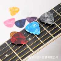 Celluloid Guitar Picks Set - Various Thicknesses and Colors for Acoustic Electric Bass Guitars