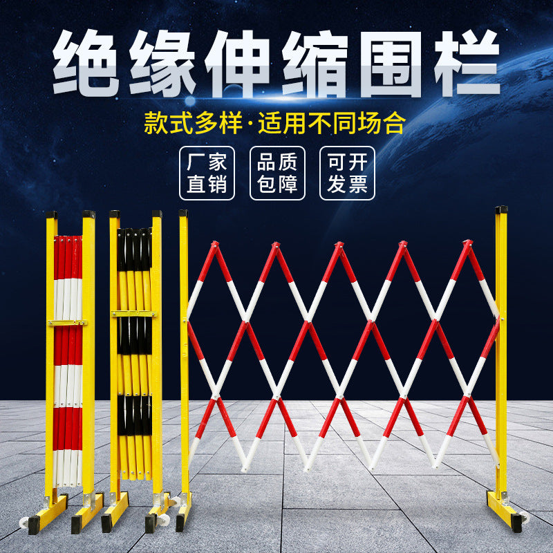 Retractable Fiberglass Safety Barrier Fence for Construction Sites and Crowd Control